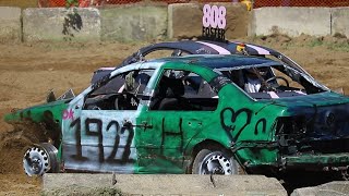 Petrolia Demolition Derby 2024 Stock Mini Cars [upl. by Kcirtapnhoj]