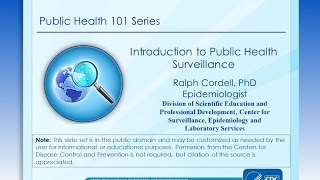 Introduction to Public Health Surveillance [upl. by Ainslee]