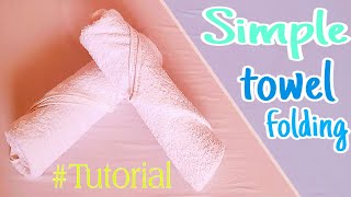 Simple towel folding tutorial [upl. by Novyaj]