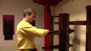 Sifu Sergio showing wooden dummy section one of Ip Man Wing Chun kung fu system [upl. by Losiram]