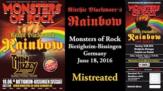 Ritchie Blackmores Rainbow  Mistreated  Monsters of Rock June 18 2016 [upl. by Lrigybab539]