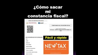 Como sacar mi CONSTANCIA DEL SAT fácil y rápido  cedula de identificación fiscal [upl. by Eiralav]