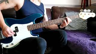 Saltcoats man plays quotMetal On Metalquot by Anvil Bass cover anvil heavymetal basscover [upl. by Aihpos]