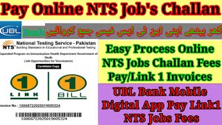 NTS Link1 Bill1 Via UBL Bank Digital App l Easy Method Pay NTS Challan Fee Online l Complete Details [upl. by Aihtnyc]