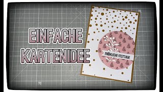 Karte basteln Weihnachten Resteverwertung cardmaking Action Material DIY [upl. by Nosreffej]