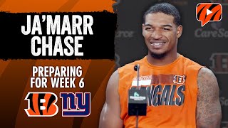 JaMarr Chase on Bengals Struggles Mentality Ahead of Primetime Showdown vs Giants [upl. by Eirrotal441]