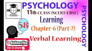 Psychology11thLearningVerbal LearningChap 6Part 7 [upl. by Harat]