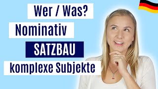 Deutsche Grammatik Das Subjekt im Satz  B1 B2 [upl. by Ahsimik]