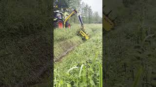 Berky Mowing Raking Combination for Boom Mowers and Mobile Excavators berky claas [upl. by Alysa]