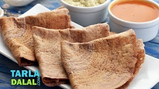 नाचनी दोसा  रागी डोसा  Nachni Dosa  Ragi Dosa by Tarla Dalal [upl. by Aohk]