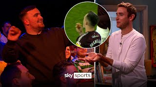 Luke Littler and Stuart Broad recreate Shanklands hilarious pie catching celebration 🥧 [upl. by Michaeline]