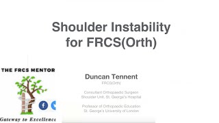 Shoulder Instability for Orthopaedic Exams [upl. by Hannie]