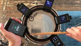 Drum Tuner EZ Drum Tuning Made Easy Detecting lug pitches amp fundamental tone on a tom with iPhone [upl. by Elum]