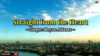 Karaoke Cover  STRAIGHT FROM THE HEART  Bryan Adams Karaoke Version [upl. by Yarehs]