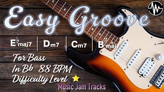 Easy Groove Jam for【Bass】Bb Major BPM88  No Bass Backing Track [upl. by Toll744]