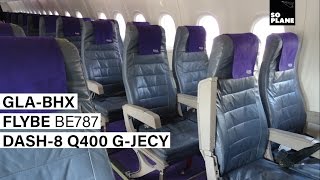 FLYBE  Glasgow to Birmingham  Dash8 Q400  Full Flight  Trip Report [upl. by Oir]