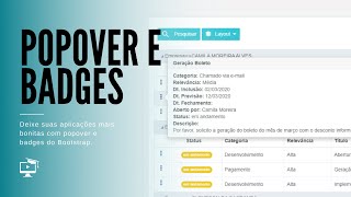 Popover e Badges  Implementando componentes do bootstrap SCRIPTCASE [upl. by Nnylakcaj]