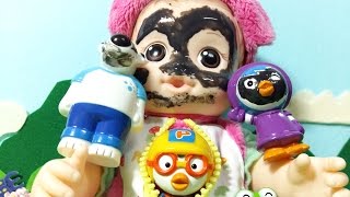 콩콩이와 얼굴팩 예술대회 ★뽀로로 장난감 애니 Pororo amp Kongsuni Toys [upl. by Malynda]