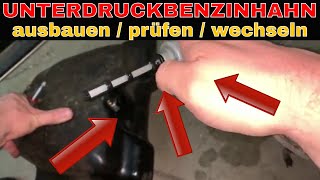 TUTORIAL Unterdruckbenzinhahn beim Roller wechseln amp prüfen [upl. by Anitirhc158]