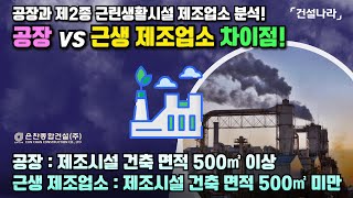 공장 VS 근생 제조업소  제조업 공장과 제2종 근린생활시설 제조업소 어떤 차이가 [upl. by Gnanmos]