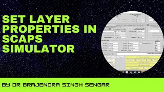 How To Set Layer Properties In SCAPS Simulator [upl. by Eramal]