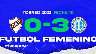 Platense vs Belgrano de Cordoba Fecha 10 Copa de la Liga Profesional Femenina YPF 2023 [upl. by Hawley]