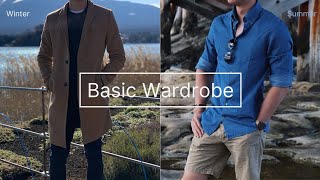 Minimalist Capsule Wardrobe  Mens Year Round Basic Foundation [upl. by Gwenneth]