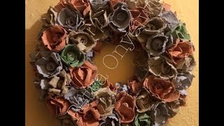 DIY Rosen aus Eierkarton 11 01 2017 [upl. by Xenia]