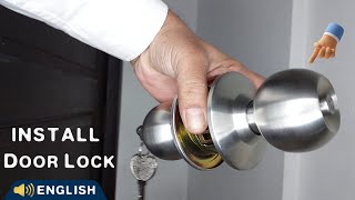 Door Lock Installation Guide Replace Deadbolt Cylindrical Round Knob Lock [upl. by Attiuqahs]