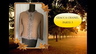 MAGLIA FACILE  TUTORIAL GIACCA CHANEL AI FERRI PASSO PASSO terza parte [upl. by Herriott211]