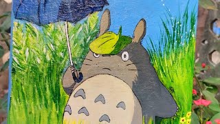 Bringing Totoro to Life Studio GhibliInspired Painting 🎨✨ [upl. by Llewop273]