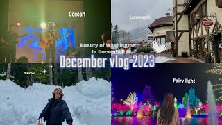 Edge band concert in Seattle Tulalip fairy lights Christmas of Leavenworth first snow of 2023 ❄️ [upl. by Ramunni]