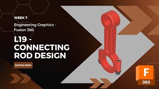 Fusion 360  Connecting Rod Design [upl. by Devad]