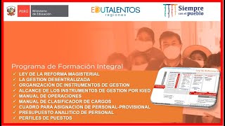 📢CONOCE SOBRE LA LEY DE LA CARRERA PUBLICA MAGISTERIAL 👉CON EL PROGRAMA DE FORMACION INTEGRAL MINEDU [upl. by Hervey]