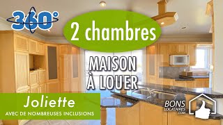 Maison à louer  Visite virtuelle 360°  Joliette 2 chambres BonsLocatairescom [upl. by Joktan]