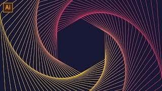 Geometric Line Art Tutorial  Adobe Illustrator [upl. by Morette]