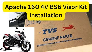 Apache 160 4V BS6 Visor installation Kit tvsapachevisor visor apache1604v apache160visor [upl. by Elladine]