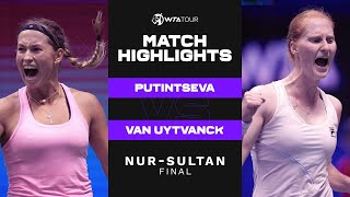 Yulia Putintseva vs Alison Van Uytvanck  2021 NurSultan Final  WTA Match Highlights [upl. by Baseler]