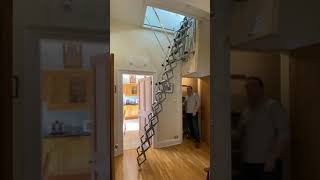 Supreme Electric Concertina Loft Ladder  High Ceiling in Edinburgh [upl. by Thomasa337]