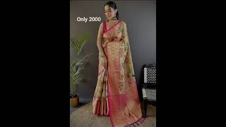 Light Beige paithani kora silk sarees only 2000 [upl. by Boyce315]