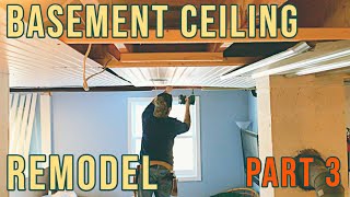 Basement Ceiling Remodel Part 3  vlog [upl. by Gill]