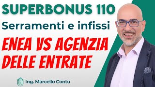 SuperBonus 110  Serramenti e infissi ENEA vs Agenzia delle Entrate [upl. by Incrocci]