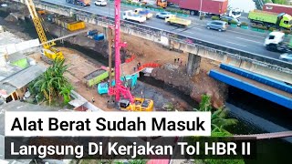 alat berat sudah masuk ke eks pemukiman jis zona timur untuk TOL HBR jakarta international stadium [upl. by Nednil]