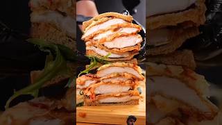 Sandwich cook shorts food mukbang katsu chicken cooking recipe natto hungry cookingrecipes [upl. by Wernher]