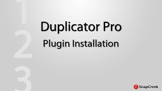 Duplicator Pro  Plugin Installation [upl. by Aiset]