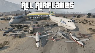 GTA 5  All Airplanes with Cargo Plane amp Jet [upl. by Aniretac]