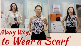 Many ways to wear a Chanel Scarf  DIY ready to wear outfit [upl. by Asset]