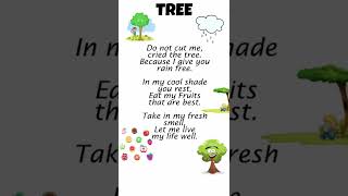 Tree  Poems in English  English poem for kids  shorts [upl. by Elyse]