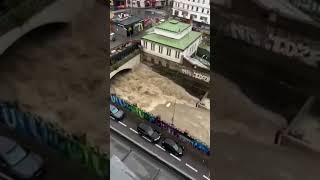 hochwasser wien kanal vienna viral unwetteralarm poplave donau donaukanal [upl. by Kissee]