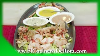 🦞 Langosta con Salsa 🦞 Langosta con 3 Salsas y Cocktail de Langostinos 🦐 [upl. by Anidal]